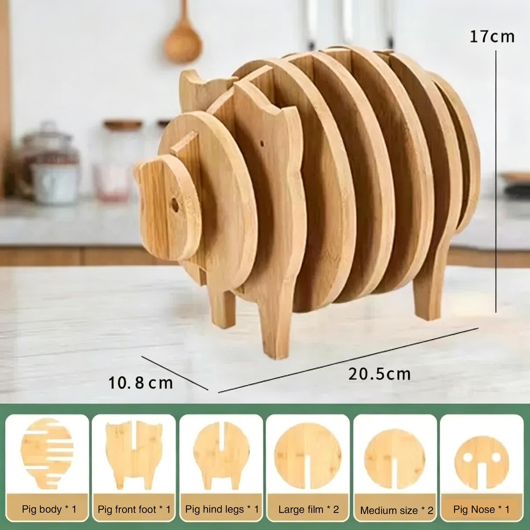 Eco-Friendly Bamboo Table Mats Anti-Scratch Heat Insulation Drink Coasters (as the picture,M)