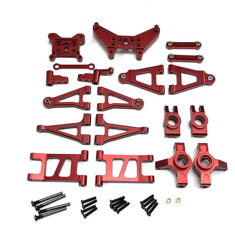 MJX Hyper Go 14301 14302 14303 RC Car Metal Steering Cup Upper Lower Swing Arm Set Shock Tower Bracket Body Post Upgrade Parts