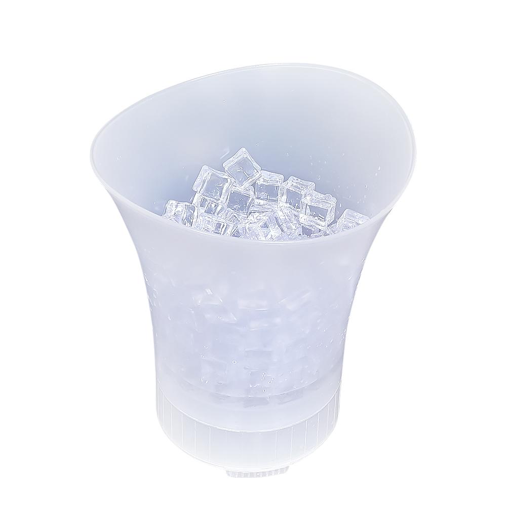 

Светодиодные ведра для льда для шампанского и пива, 5 л, большой вместимости, ведра для льда для вина и пива с Bluetooth-динамиком, контейнер для напитков для домашнего бара белый