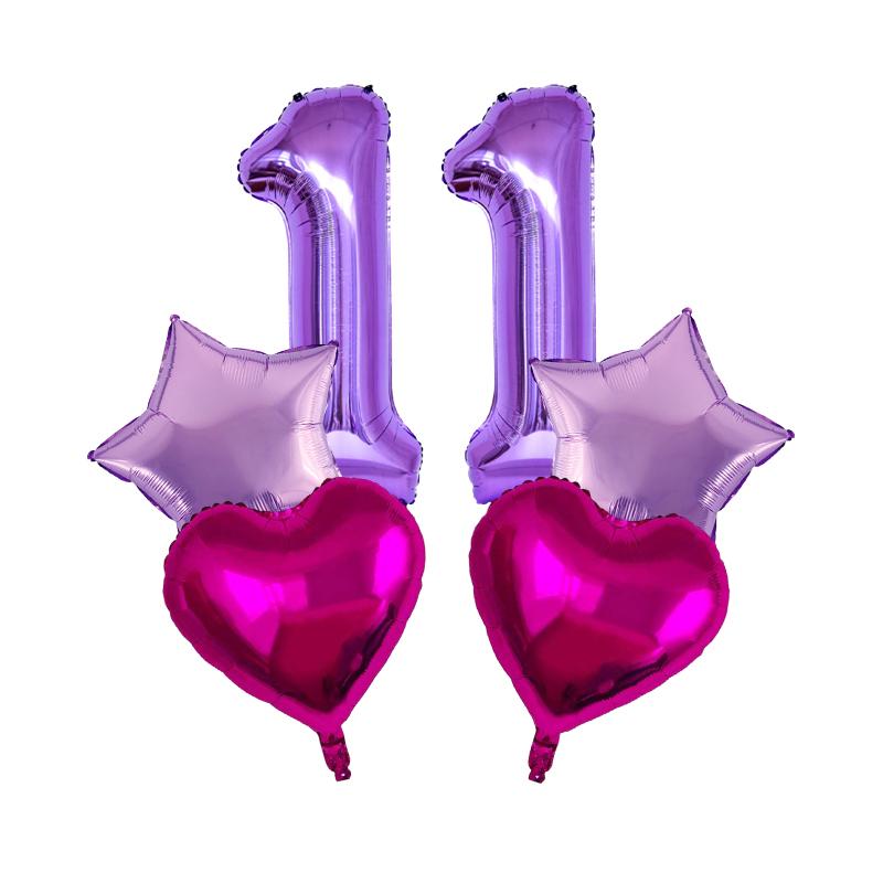 Lot Purple Balloon Set Latex Confetti Balloons Wedding Valentine's Day Globos Baby Shower Birthday Christmas Party Decorations