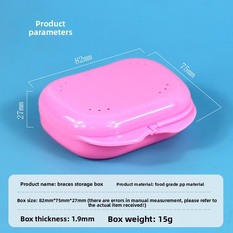 Zahnspangen Aufbewahrungsbox, Retainer Aufbewahrungsbox, Zahnspangen Box, Prothesen Box, mit Löchern - Tragbare Box, Bunte Anti-Drop Box
