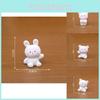 Adorable Resin Bear And Bunny Figurines Miniature Desk Car Decoration Cute Rabbit And Bear Ornaments