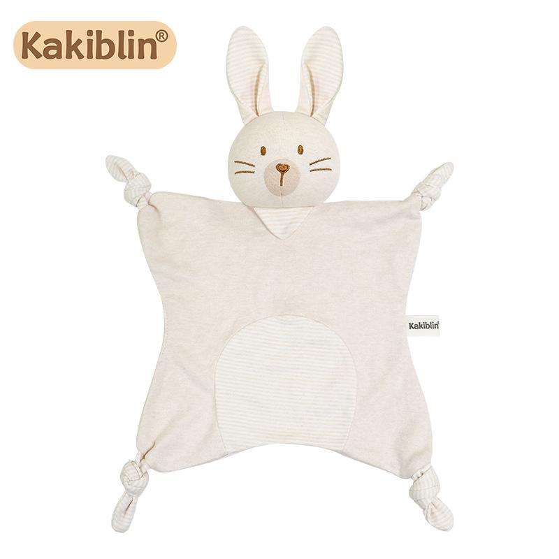 Kakiblin Organic Cotton Baby Comfort Blanket and Teething Doll