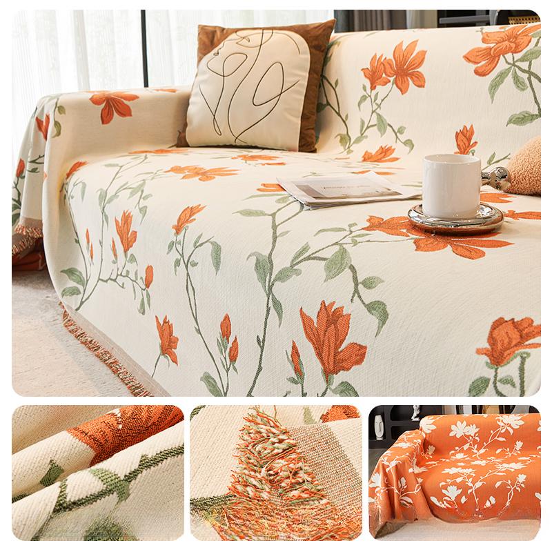 American Chenille Sofa Towel Cover Cloth for All Seasons, High-end Anti-cat Scratch, Anti-slip All-purpose Cover Blanket