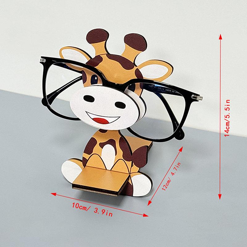 

Creative Animal Shaped Wooden Eyeglasses Holder Sunglasses Display Stand Home Office Desktop Decor