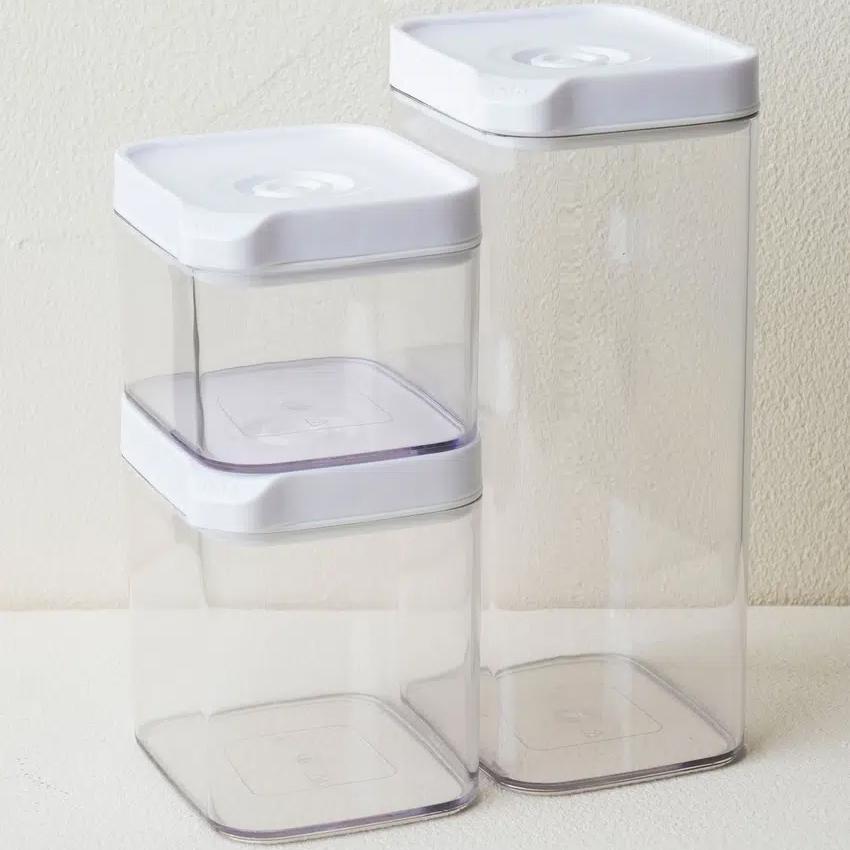 Vacuum Storage Containers (400ml, 680ml, 1480ml) & Vacuum Container Compressor