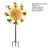 Bees Wind Spinner 360 Degree Rotating Sunflower Windmill Yard Art with Stake Metal Kinetic Wind Sculpture for Home Lawn Backyard Patio Decor