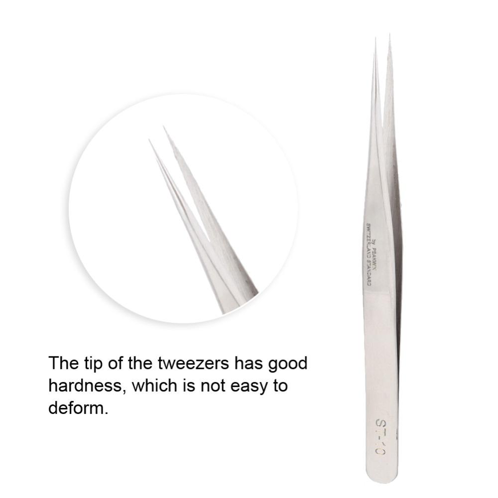 Stainless Steel Material Precision Tweezers Silver Color Various specifications Watch Repair Tweezers Lash Extension Tweezers