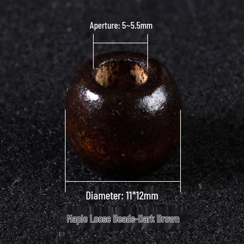 Mărgele Rotunde din Lemn Colorat pentru Bijuterii DIY - Mărgele Libere cu Orificiu Mare