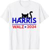 Harris Walz 2024 Funny Cat Election Kamala Harris Tim Waltz T-Shirt