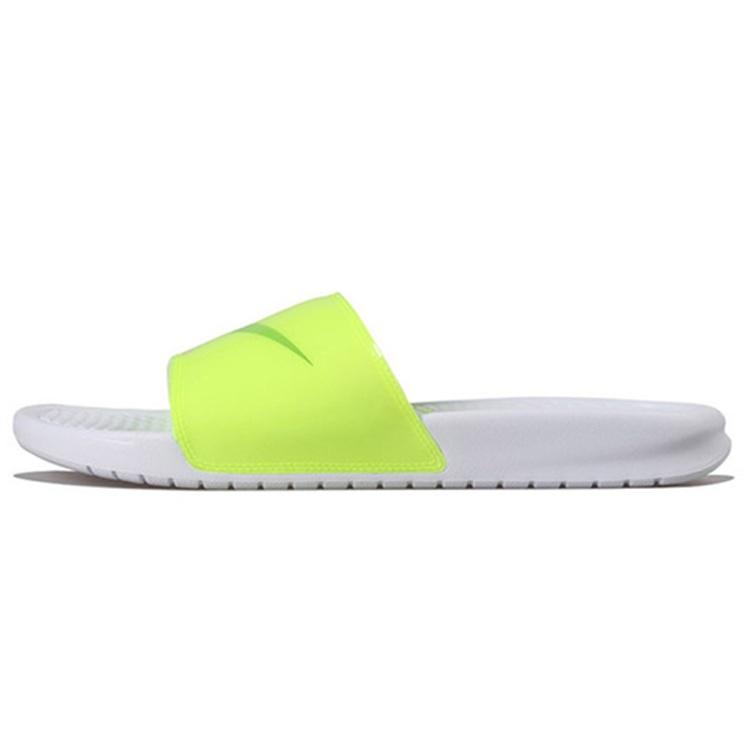 Nike Benassi JDI Print Fluorescence Yellow Slippers Volt-white Men s CI5927-771 EU 38.5