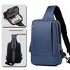 Men's Waterproof Oxford Crossbody Chest Bag - Casual Sling Bag with Large Capacity