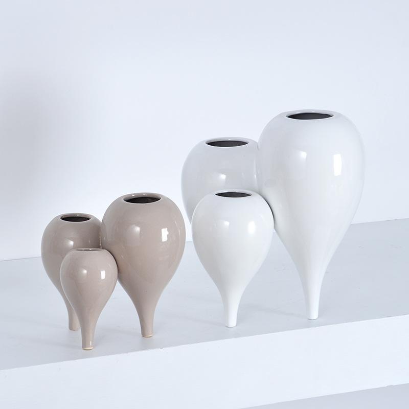 Ceramic Vase Three-piece Balloon Set Flower Vase Abstract Bubble Ceramic Handicraft Flower Arranger Home Decoration Accessoires