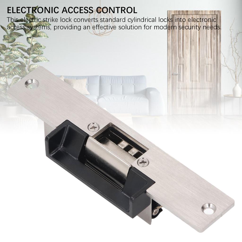 Electric Strike NC Mode Fail Secure Electric Strike Lock for Cylindrical Lock Access Control System 12V