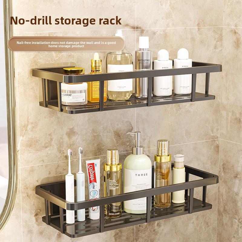 Bathroom Rack No Punching Wall-mounted Toilet Rack Sanitary Products Storage Rack Nail-free Storage Rack