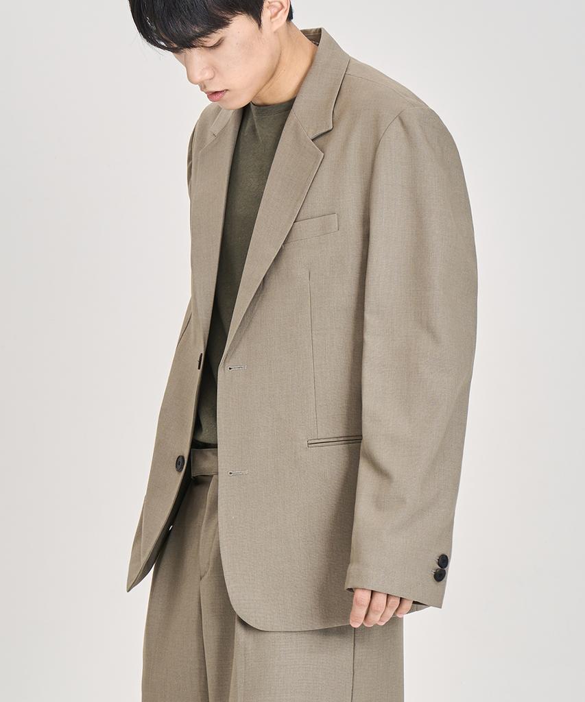 Prairie Airflow Loose Fit Blazer (Light Khaki)