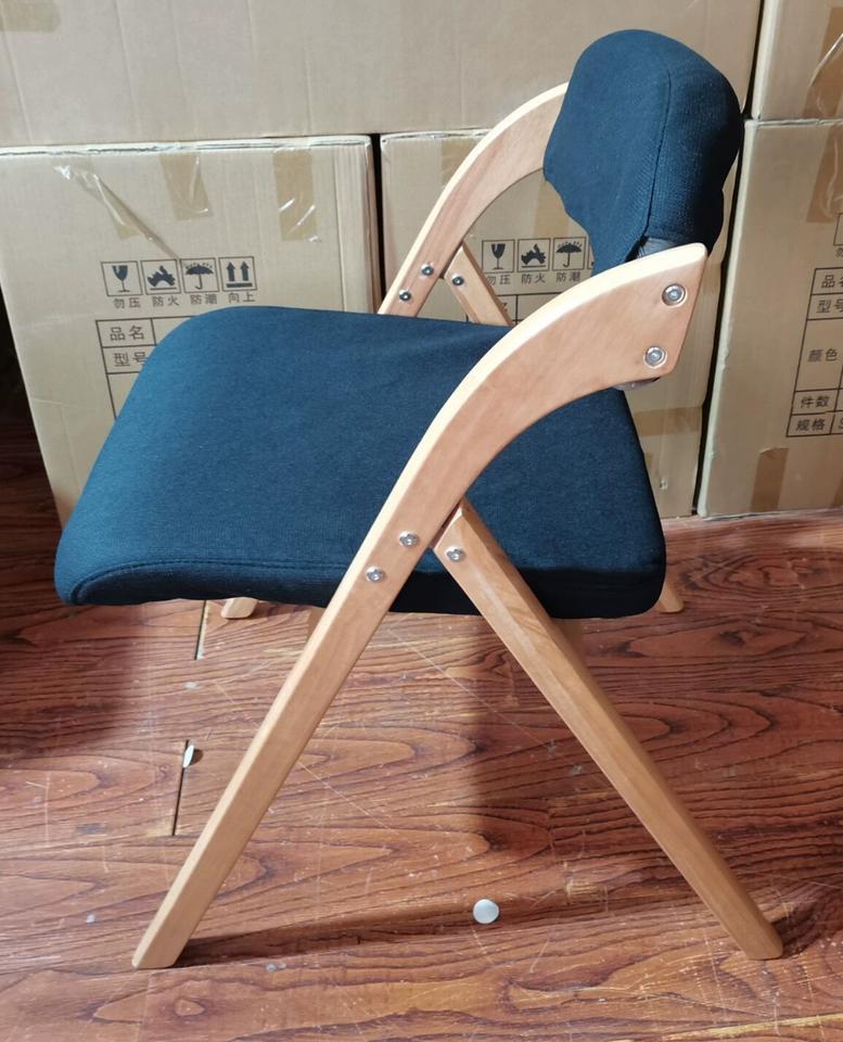 Folding Chair, Wooden Backrest Chair, Solid Wood Dining Chair, Multi-functional Stool, Foldable Chair for Home and Office
