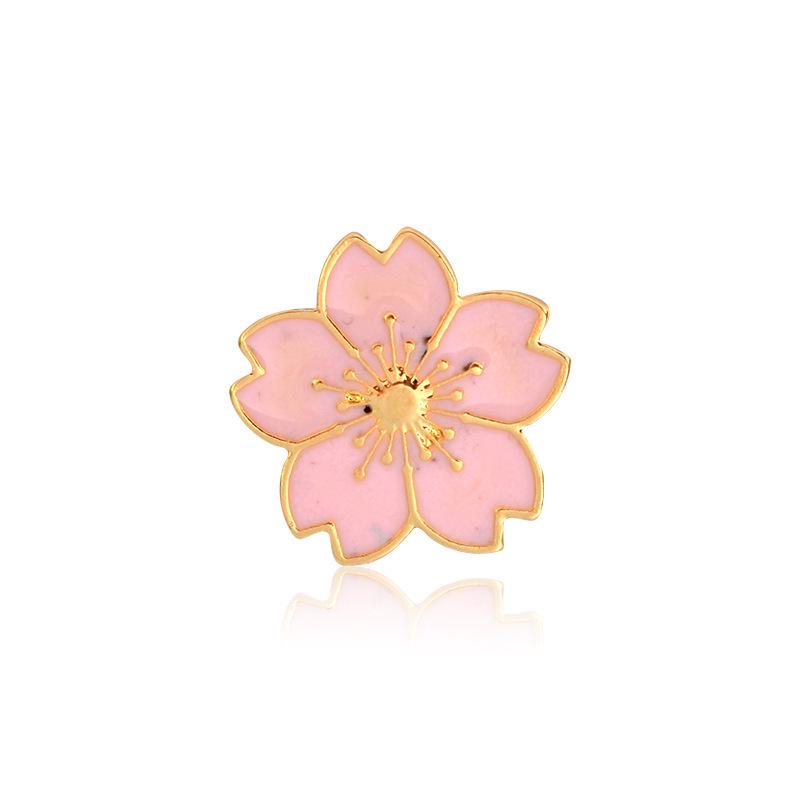 

2018 Cute Cartoon Cherry Blossom Drip Oil Brooch – European and American Jewelry Trend