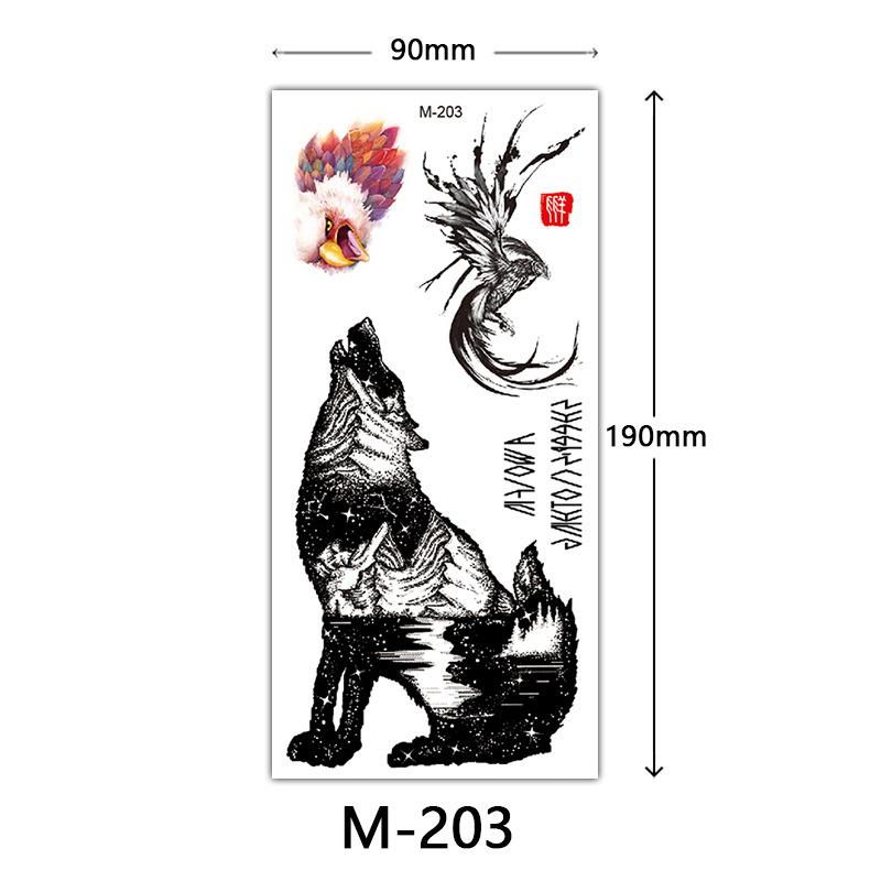 Waterproof Three-Dimensional Color Print Tattoo Sticker, Butterfly Flower Animal Tattoo