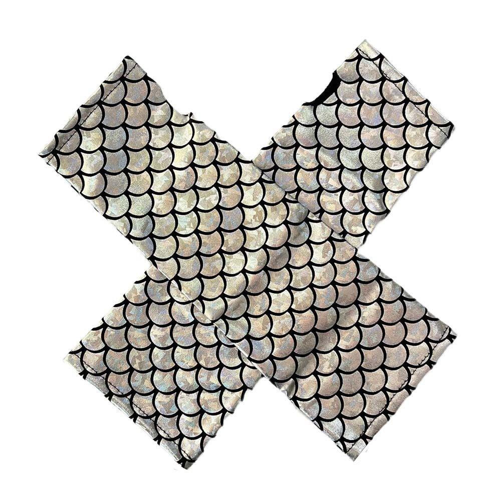 Colorful Design Fish Scale Gloves Fish Scale Pattern Cosplay Gloves  Dress Accessories
