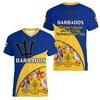 Vintage BB Flag Street Print Herren T-Shirts Hip Hop Street T-Shirt Sommer Freizeit Barbados Emblem Grafik Tops Atmungsaktive Kleidung