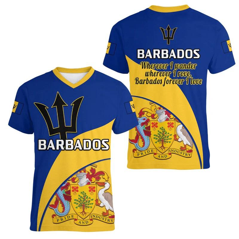 Vintage BB Flag Street Print Herren T-Shirts Hip Hop Street T-Shirt Sommer Freizeit Barbados Emblem Grafik Tops Atmungsaktive Kleidung
