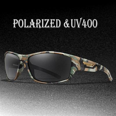 Gepolariseerde Visserszonnebrillen Heren Camo Militaire Stijl Festival Cadeaus UV400 Voor Fietsen, Rijden, Hardlopen, Vissen En Autorijden