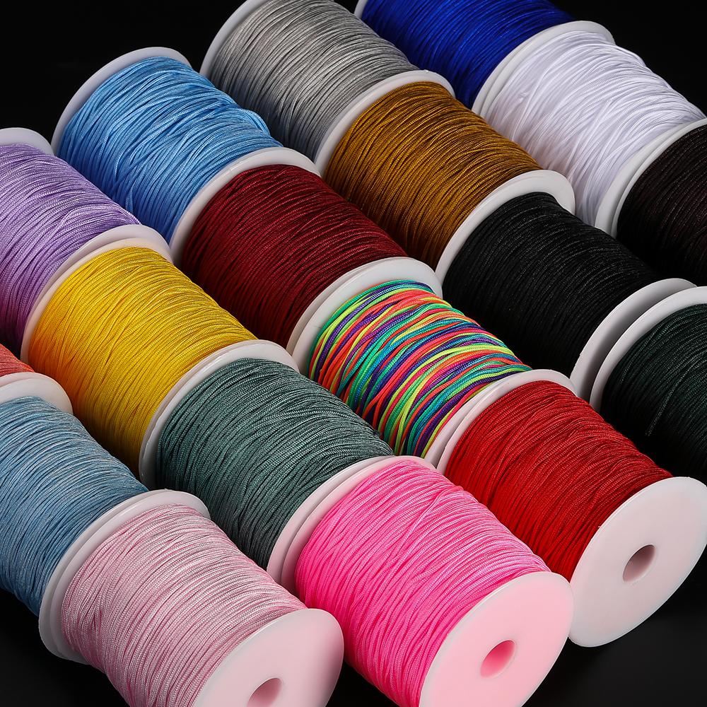 270m 1mm Colored Nylon Beading Cord Non-Stretch Jade Thread for DIY Jewelry Craft Bracelets Necklaces Accessories