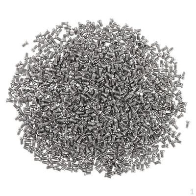1000 Stück verschiedene Schrauben, Brillen, Uhrmacher-Reparaturteil, Werkzeug – Silber, 2,0 x 1,4 mm