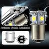 Ruiandsion 2pcs 6V S25 1157 BAY15D LED Bulb Step-Pin 180° 5050 12SMD Tail Lamp Brake Lamp, White 6000K