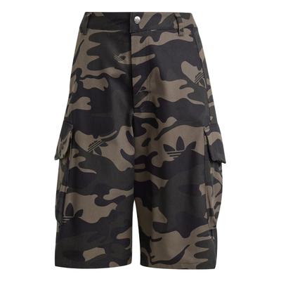 Originals Camo Allover Print Twill Jorts Damen Shorts Dunkel-Olivgrün Schwarz Anthrazit JI5743