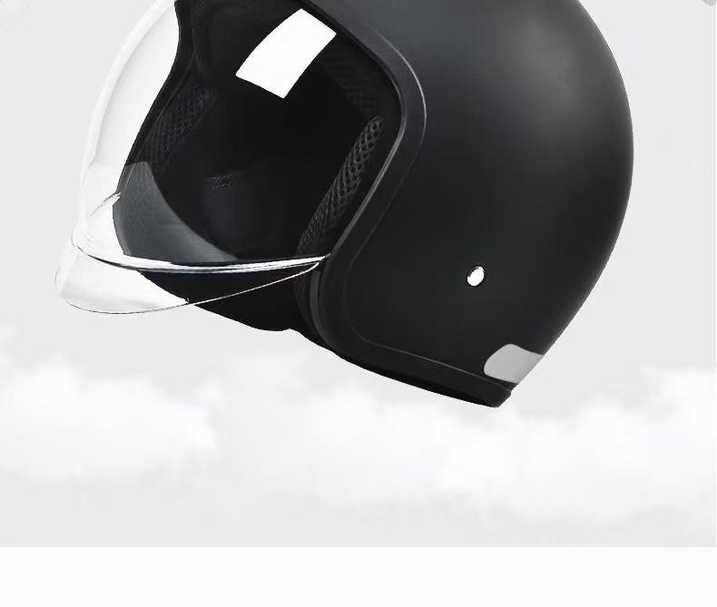 3C Certified AD Electric Motorcycle Helmet, All-Season Half Helmet for Men and Women, Winter-Proof for Scooter Commuting