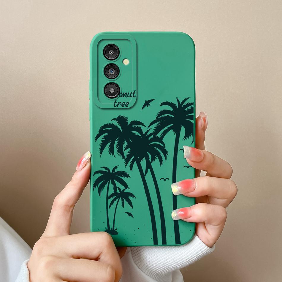 For Samsung A15 A14 Phone Case Hawaii Vacation Style Back Cover Liquid Silicone Camera Protector For Samsung A 15 Carcasa Capa