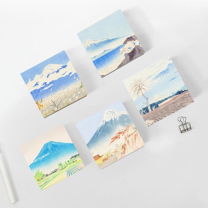 50 Sheets/book World Famous Painting Series Note Paper Non-sticky Note Paper Memo Stationery Decoration Notebook