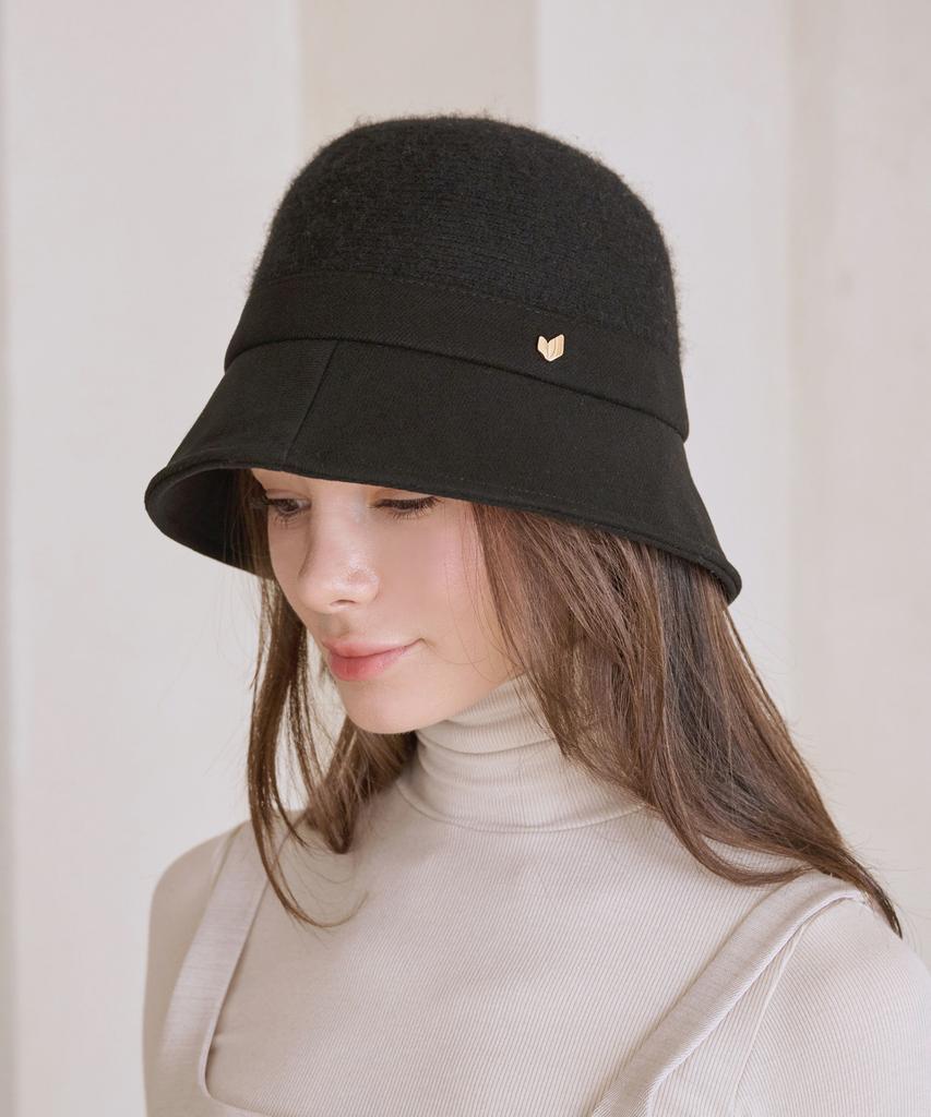 Koipeu Back Slit Wool Cap Bucket Hat Cf073Ht042
