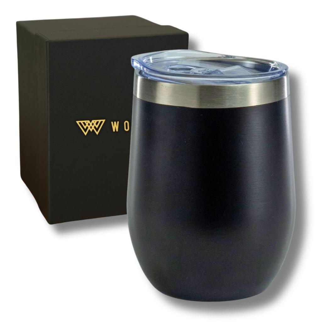 350ml Vacuum Insulated Tumbler with Stainless Perfect for Keeps Drinks Hot or Easy To Direct Drinking by Whiskey Lid, Steel, Leak-Proof, Spill-Proof,