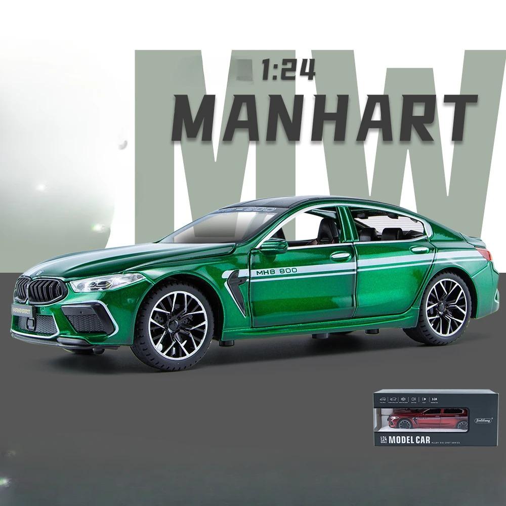 

Модель легкосплавного автомобіля BMW MH8 800 у масштабі 1/24. Литий під тиском металевий іграшковий транспортний засіб із високою імітацією звуку та світла. Модель автомобіля для дитячих хобі, подарунок зелений