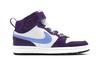 Nike Court Borough 2 Mid Comfortable Mid Top Skateboard Shoes White Grape Children Aged 3 7 Years Old CD7783-106