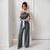 Women's Summer Jumpsuit Elegant Sexy Sleeveless Bodysuit Casual Wide Leg Pants