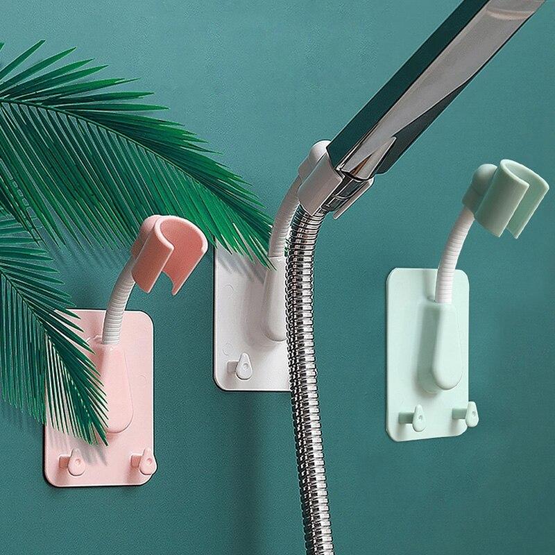 1pc Shower Head Holder Adjustable Self Adhesive Showerhead Bracket Wall Mount Stand Bathroom Accessories