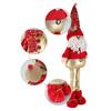 Large Christmas Dolls Retractable Santa Snowman Reindeer Figurines Christmas Decoration Kid Gift Tiered Tray Ornament