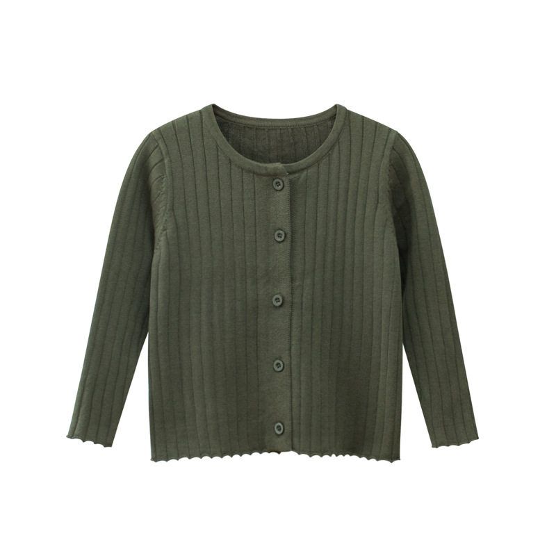 27home Korean Autumn Clothes New Children s Cotton Sweater Army Green 130