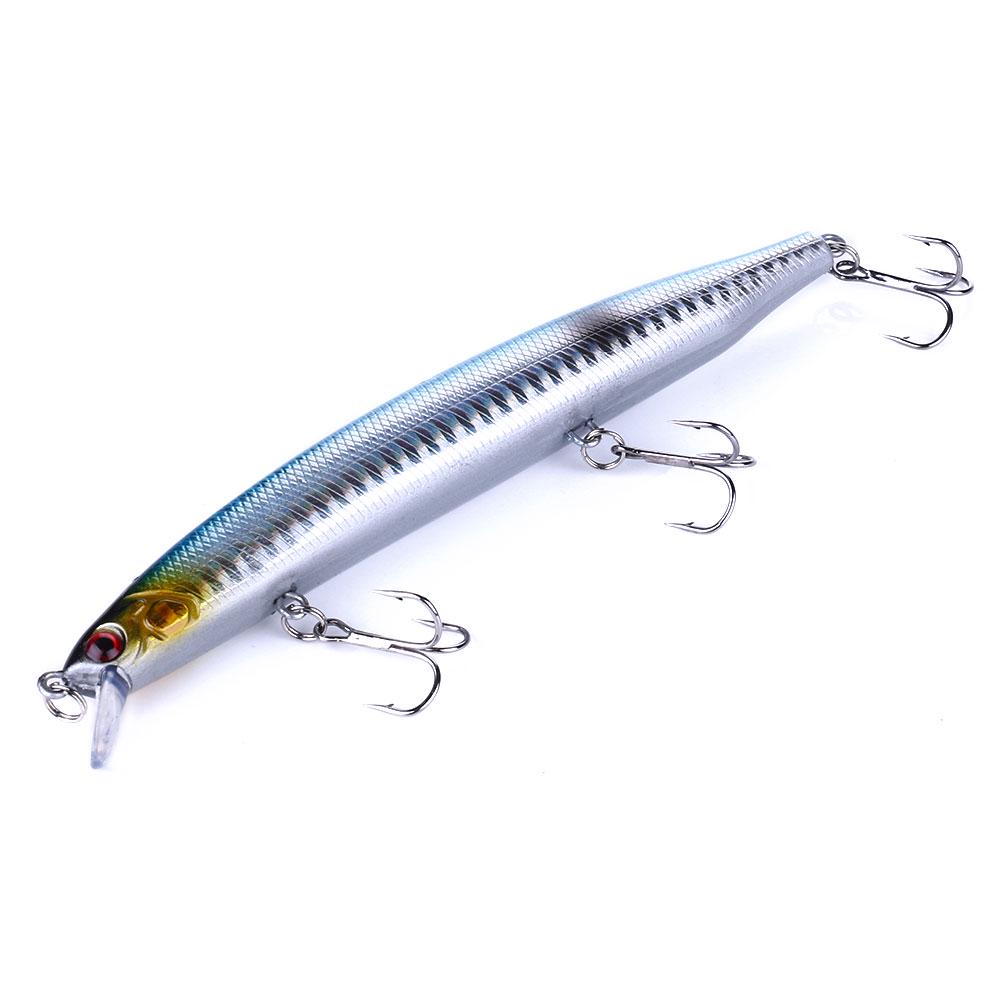 HENGJIA 1 tk Wobbler Minnow kalastuslant 13,5 CM/18,5 G Bionic Bass Pike tehissööt