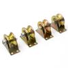 4PCS V-Groove Track Wheel 50mm Heavy Duty Sliding Gate Roller with Bracket