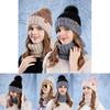 Winter Knit Hat And Scarf Set With Windproof Neck Protection For Women Outdoor Casual Wear