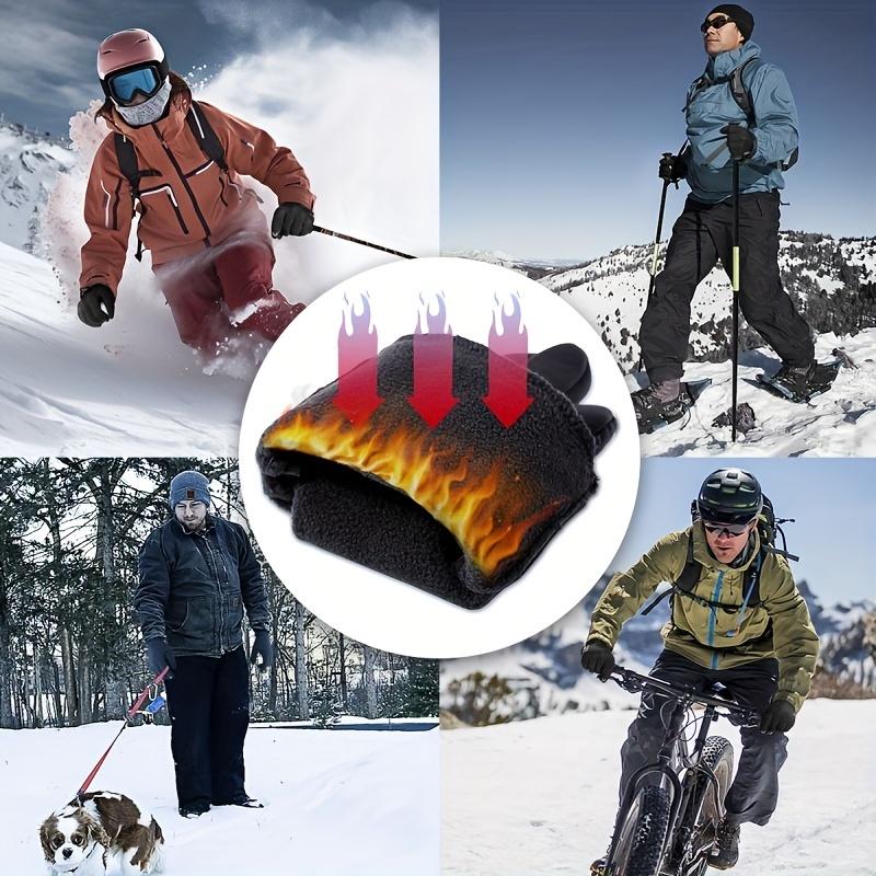 Warm Touch Screen Winter Gloves, Cold Weather Cycling and Skiing Gloves Suitable for Outdoor Sports, Winter Accessories, Cold Weather Equipment
