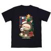Merry Christmas/2026 New Cute Labubu Short Sleeve Round Neck T-shirt Family and Couple's Dress