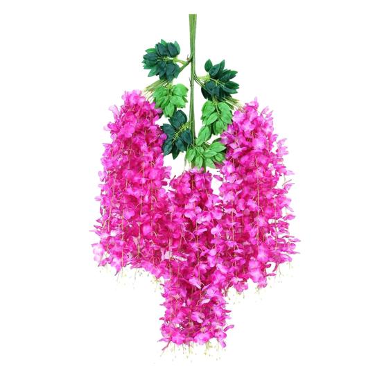 Artificial Wisteria Flowers Fake Wisteria Vine Hanging Garland Faux Silk Flower String for Wedding Arch Ceremony Party Garden Home Backdrop Decor