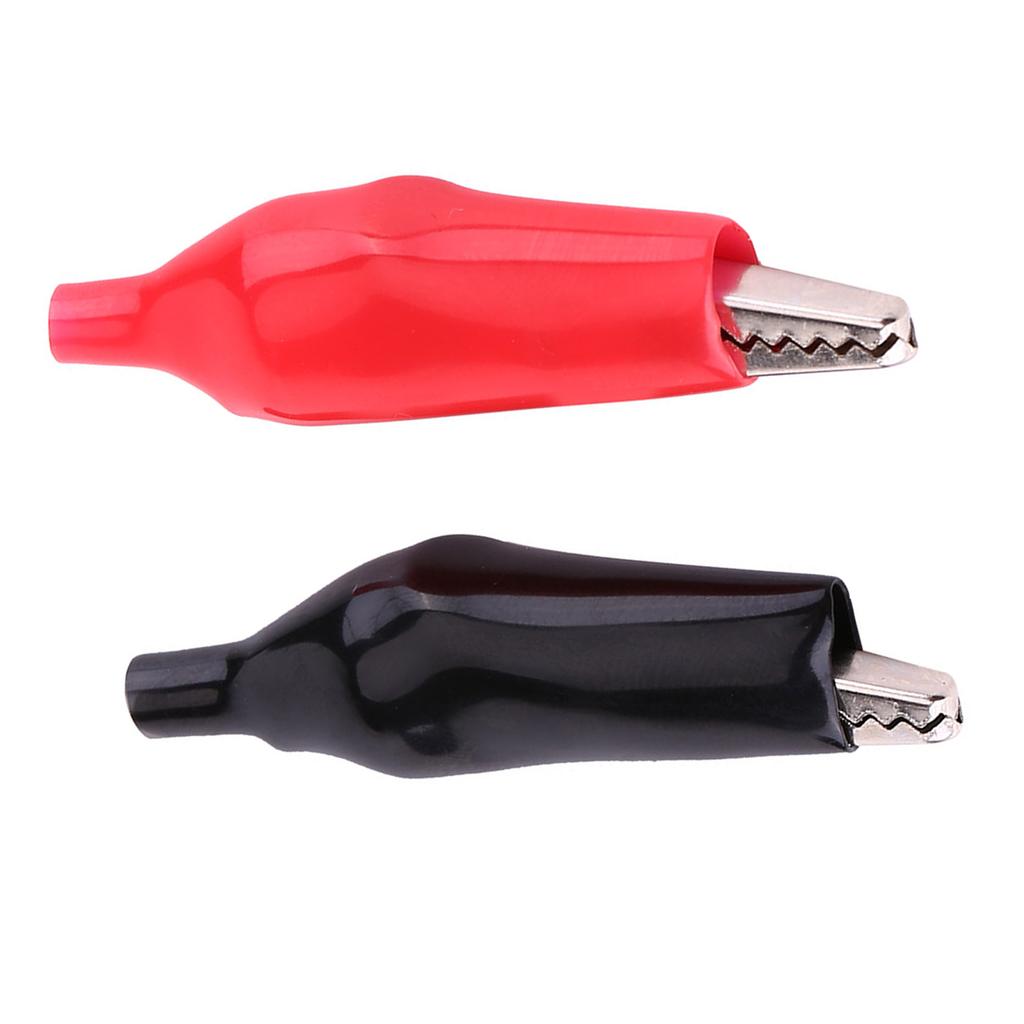 20pcs 45MM Metal Alligator Clip Crocodile Electrical Clamp for Testing Probe Meter Black&Red