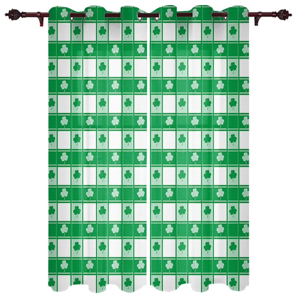 Rotes Herz Karo Fenstervorhänge Schlafzimmer Küche Vorhänge Paneelvorhänge für Wohnzimmer Weihnachten Heimdeko